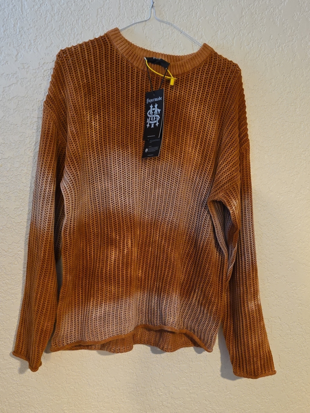 THESupermade  Burnt Orange Brown Knit Sweater